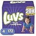 Luvs (LUVSD) Diapers Size 4, 172 Count - Luvs Ultra Leakguards Disposable Baby Diapers, ONE MONTH SUPPLY (Packaging May Vary) primary