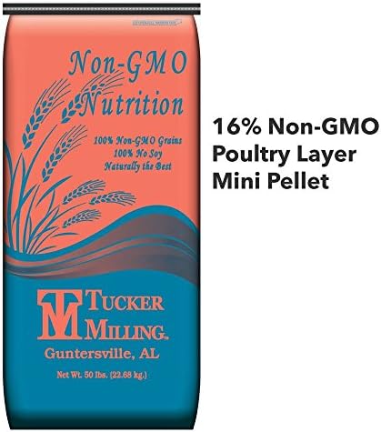 Tucker Milling Non-GMO 16% Protein Layer Mini Pellet Poultry Feed - 50 lb