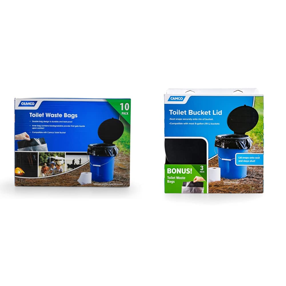 Poop Bucket Camco Toilet Bucket Seat Lid Camco Double Bag Portable