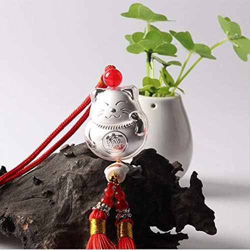 Fochutech Car Decorations, Lucky Cat Car Hanging Decorations Hanging Ornaments with Tassel - Hanging Wall Decor Car Charms, Best Gift for Birthday, Christmas, Wedding & More (Lucky Cat, Red Tassel)
