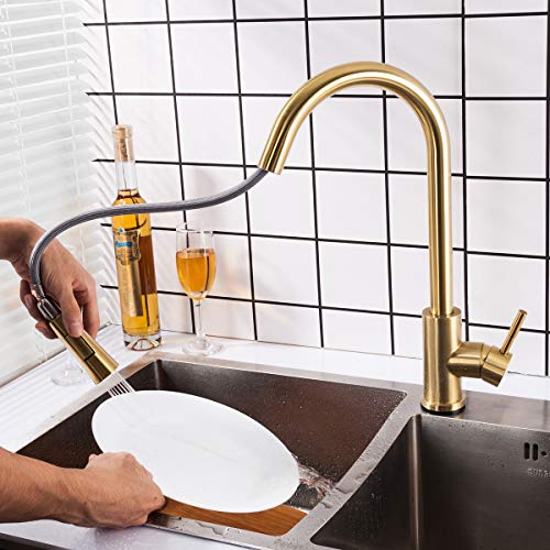 GAPPO Touch Kitchen Faucet with Pull Down Sprayer, Single Handle Smart Kitchen Sink Faucets with