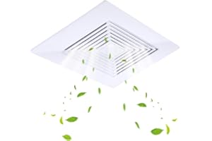 WiseWater 12x12 Bathroom Ceiling Fan Grille with Springs, Replacement Vent Cover for Broan-Nutone Exhaust Fan, Air Diverter, Ceiling Air Diffuser
