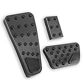 LEXLEY 3PCS Anti-Slip Aluminum Brake Gas Parking Pedal Pads,Auto No Drilling Accelerator Pedal Covers Only for Dodge 2010-2018 RAM 1500 2500 3500,2019-2024 RAM 1500 Classic-Black