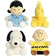 Aurora Peanuts Palm Pal Plush Bundle, Charlie Brown, Lucy, Woodstock and Snoopy