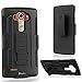 LG G4 Case, NageBee [Heavy Duty] Armor Shock Proof Dual Layer [Swivel Belt Clip] Holster with [Kickstand] Combo Rugged Case for LG G4 (Black)