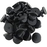 Rubber (PVC) Pin Backs 50 - Butterfly Clutch