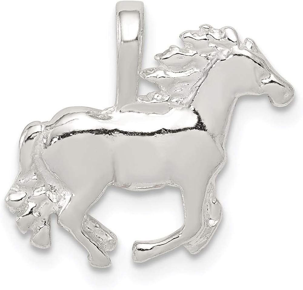 Sterling Silver Horse Charm 15mm 18mm style QC847 Jewelry