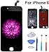 FFtopu 6 Screen Replacement Black, LCD Display & Touch Screen Digitizer Frame Assembly Set with Repair Tools for A1549, A1586, A1589 (4.7 inch)