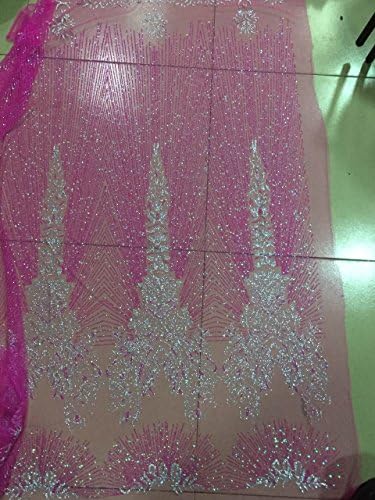 The new hot sale 5 yard Fashion Lace Fabric/african Sequins lace fabric/French Net Lace Nigerian Dress , wedding dress fabric Free Shipping