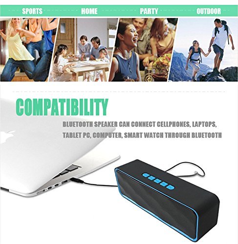 MANCASSY-N7-Wireless-Bluetooth-Speaker-Outdoor-Portable-Stereo-Speaker-with-HD-Audio-and-Enhanced-Bass-Built-In-Dual-Driver-Speakerphone-FM-Radio-and-TF-Card-Slot-Blue