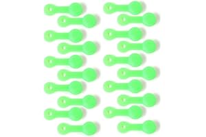SEADEAR 20 Pcs Brake Bleeder Rubber Caps with Keeper, Luminous Brake Bleeder Screw Caps 6.5mm Grease Zerk Fitting Caps Brake Bleeder Screw Dust Cover Grease Zerk Fitting Dust Cover Green