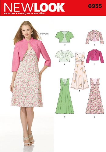 New Look Sewing Pattern 6935 Misses Dresses, Size A (8-10-12-14-16-18)