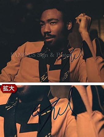 Amazon 直筆サイン入り写真 ハンソロ スターウォーズ ストーリー Solo A Star Wars Story ランドカルリジアン ドナルド グローヴァー 映画 ブロマイド オートグラフ 証明書 Coa 保証書付き アイドル 芸能人グッズ 通販