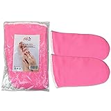 PanaÂ® Brand Reusable *PINK* Thermal Cloth Insulated Mitts with Velcro for Paraffin Wax Heat Therapy Spa Treatments/Self Tanning
