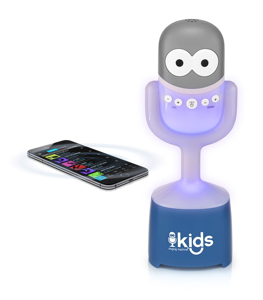 Singing Machine SMK445 Bluetooth Microphone Karaoke Machine with inbuilt speaker, Blue