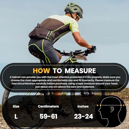 Casco de Bici MTB con Visera Desmontable, Ligero para Hombre
