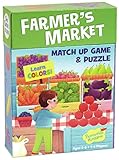 Peaceable Kingdom Farmer's Market 24 Card Color Match Up Memory Game and Floor Puzzle for Kids