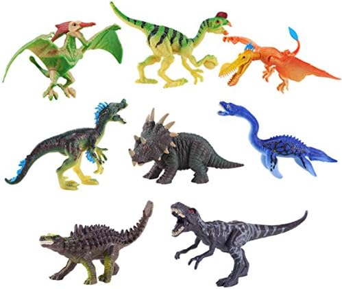 Dinosaur Figure Toys | Jumbo Plastic Dinosaur Playset, STEM Educational Realistic Dinosaur Figures for Boys Toddlers Including T-Rex, Stegosaurus