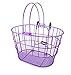 Colorbasket 02263 Powder Coated Mesh Bottom Lift-Off Steel Bike Basket, Foam Hooks, Velcro Strap, Removable, Scratch Resistant, Purple