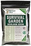 15,000 Non GMO Heirloom Vegetable Seeds Survival Garden 32 Variety Pack by Open Seed Vault