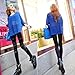 Urparcel Women Black Punk Knee Rivet Stud Spike PU Leather Inset Legging FFT115