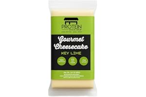 Protein Snack Shop Gourmet Keto Cheesecake Dessert Bars - 4g Net Carbs - Real Cream Cheese - Gluten Free - Diabetic & Celiac Friendly (10 bars) (Key Lime Pie)