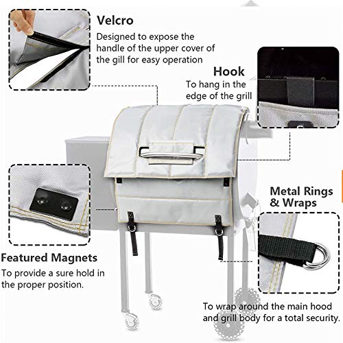 Hisencn Grill Thermal Insulation Blanket for Traeger Pro 575, Pro 22 Series, Pro 20 Traeger
