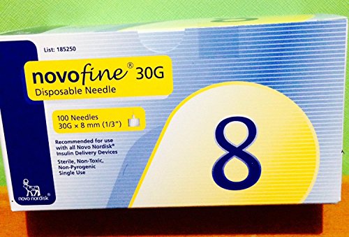 Novofine 30g tip x 8 mm (1/3) disposable pen needles (100 count)