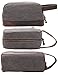 MSG Vintage Leather Canvas Travel Toiletry Bag Shaving Dopp Kit A001
