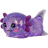 Djyxoglyn 3.94 in Purple Glitter Crawling Axolotl Squishy Slow Rising | Soft TPR, Floating Glitter, squeeze toy, busy hands, stress relief, focus support, home, class, travel, kids and adults