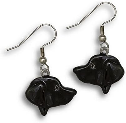 black lab earrings
