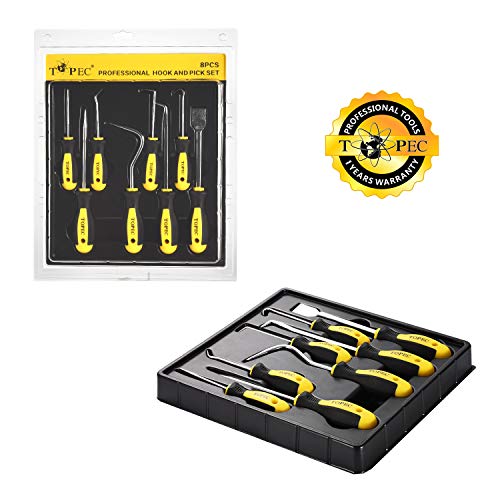 Topec 8Pcs Hook and Pick Set, Precision Scraper, Hook, and Pick is The Ideal Tool for Automotive and Electronic Machine - Thumbnail 6