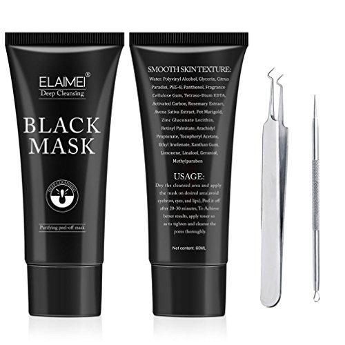 Sunsee blackhead Remover Skin Care Clean Bamboo Charcoal Mask Clip Needle tweezers Set
