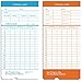 Flexzion 50 Pack Time Cards Monthly Format Thermal Print Paper Timesheet for Daily Employee in Out Attendance Payroll Recorder Puncher Compatible with at CT ET Series Clocks
