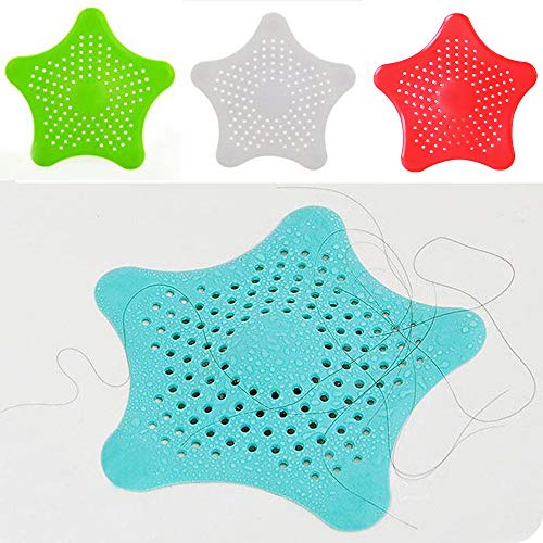 URSING Star Bathroom Drain, Hair Catcher, Bath Stopper, Plug Sink Strainer, Filter Shower - for Kitchen Bathroom Tub
