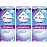 Replens Vaginal Moisturizer With Pre-Filled Applicators 8 Each (Pack of 3)