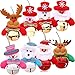 YANX 8 Pack Christmas Bells Decorations Ornaments Set, Christmas Tree Ornaments,Plush Snowman Santa Claus Polar Bear Elk Hanging Christmas Decoration for Xmas Home Party Holiday Decorative