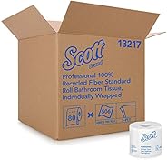 Scott Essential Professional 100% Recycled Fiber Bulk Toilet Paper for Business (13217), 2-Ply Standard Rolls,