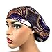 Women's Surgical Scrub Hat Nurse Ponytail Adjustable Euro Bouffant Purple African
