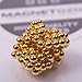 5MM 1/5 Inches Magnetic Balls/Beads Round Magnets by IO-Tech (TM) (Set of 50) Multi-Use Craft & Refrigerator Magnets - Gold Magnets on Fridge - - Office Organization dry Erase Magnets