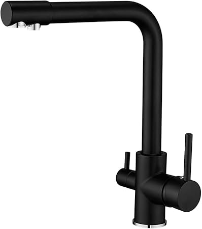 Owofan Round Deluxe 3 Way Kitchen Faucet For Ro System Brass