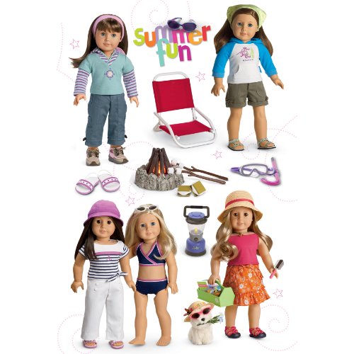 American girl crafts summer fun doll stacked stickers