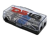 DS18 FD1024/28AFS-60A Mini ANL AFS Fuse Holder and Distribution Block 1x0GA + 2x4GA in - 2x8GA Out with 60A Fuses