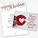 Red Mittens Heart Christmas Cards / 25 Winter Snow Holiday Cards With White Envelopes Pack / 5'' x 7'' Card Folded With Interior Verse/Made In The USA