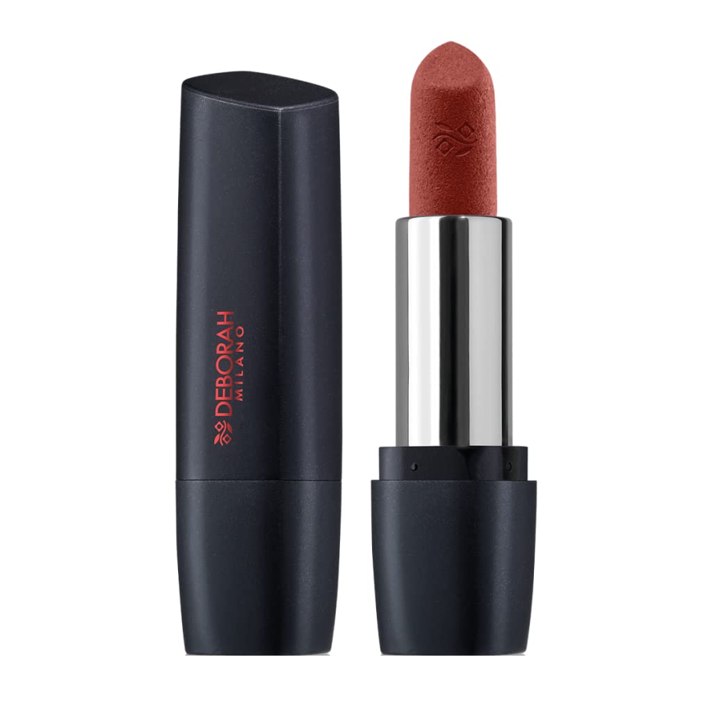 Deborah Milano - Red Mat, Matte Lipstick with Collagen and Hyaluronic Acid, 30 Nude Roses, Nourishing and Emollient Action, Gives Intense and Volumized Long Lasting Lips, 4.5g