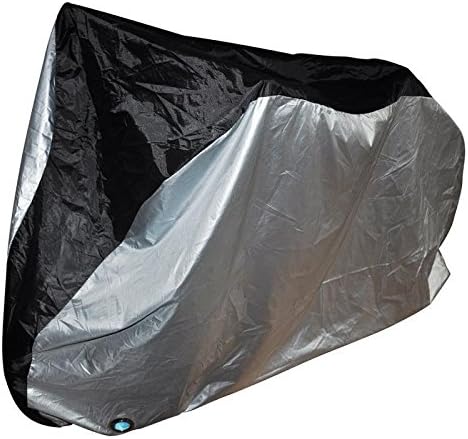 Waterproof Bicycle Cover, YISILIC 190T Nylon UV Proof 50+ Lockable Bike Scooters Dust Rain Cover (L)