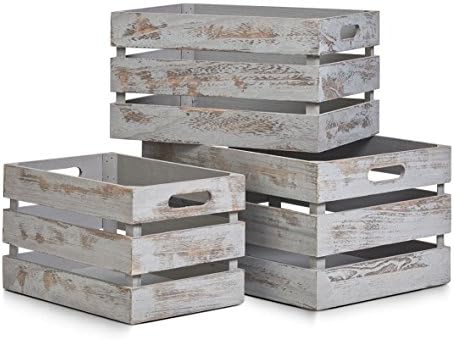 Zeller 15136 Caja de Almacenamiento, Madera, Gris, 31x21x18.7 cm: Amazon.es: Hogar