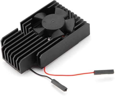 Dpofirs Kit de Ventilador de refrigeración para Raspberry Pi 3B +, Sistema de refrigeración para Raspberry PI 3B +, disipador térmico Carcasa de Armadura Trasera