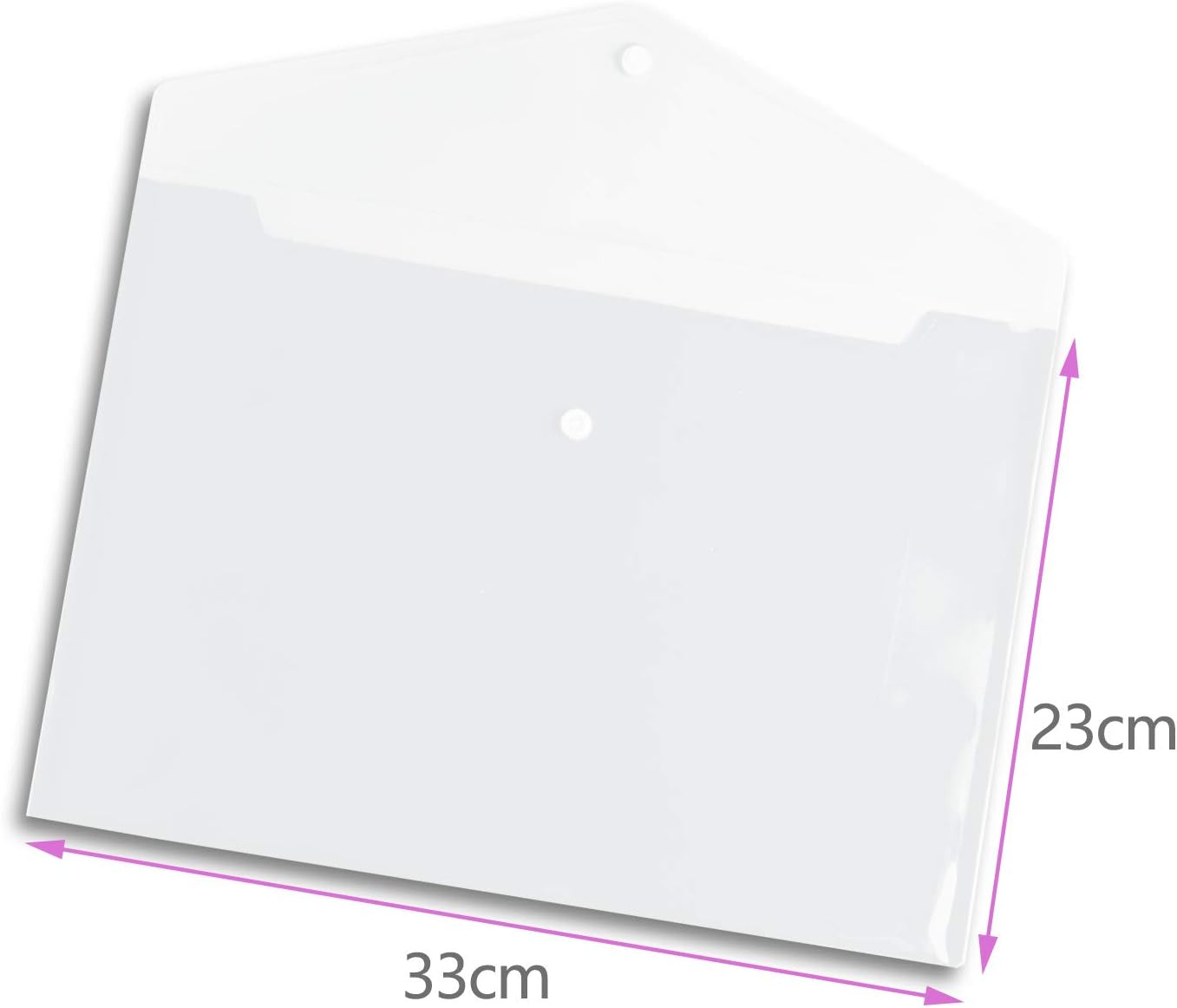 A4 Clear Plastic Wallets – Folders Document Folder Popper Pocket Wallet ...