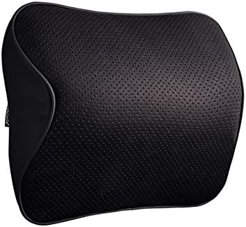 Auto Car Neck Pillow Doggie Neck Support Cushion for Travel Memory Foam Car Headrest Pillow With Mesh Cover（Black）